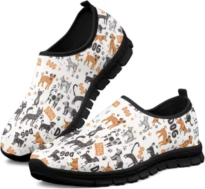 Art Sneakers for Women Slip on Loafers Comfy Non Slip Walking Sneakers for Outdoors Travel Easy to Wear
