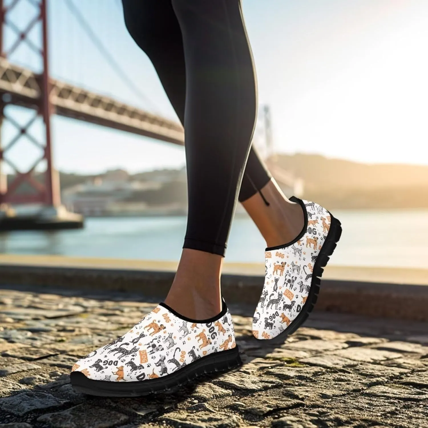 Art Sneakers for Women Slip on Loafers Comfy Non Slip Walking Sneakers for Outdoors Travel Easy to Wear