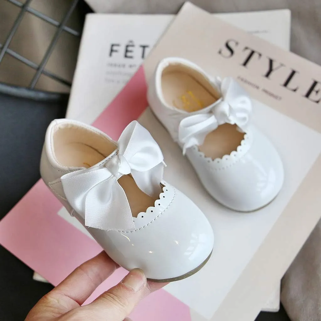 Baby Girl Dress Shoes Girls Toddler Kids Soft Sole Cute Bow Princess Flower Girl Wedding Party Formal Mary Jane Shoes