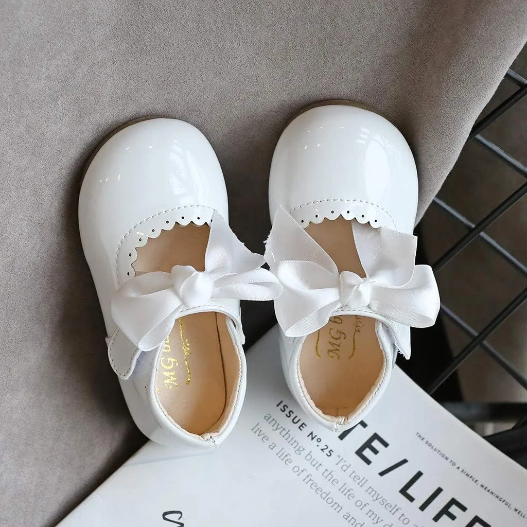 Baby Girl Dress Shoes Girls Toddler Kids Soft Sole Cute Bow Princess Flower Girl Wedding Party Formal Mary Jane Shoes