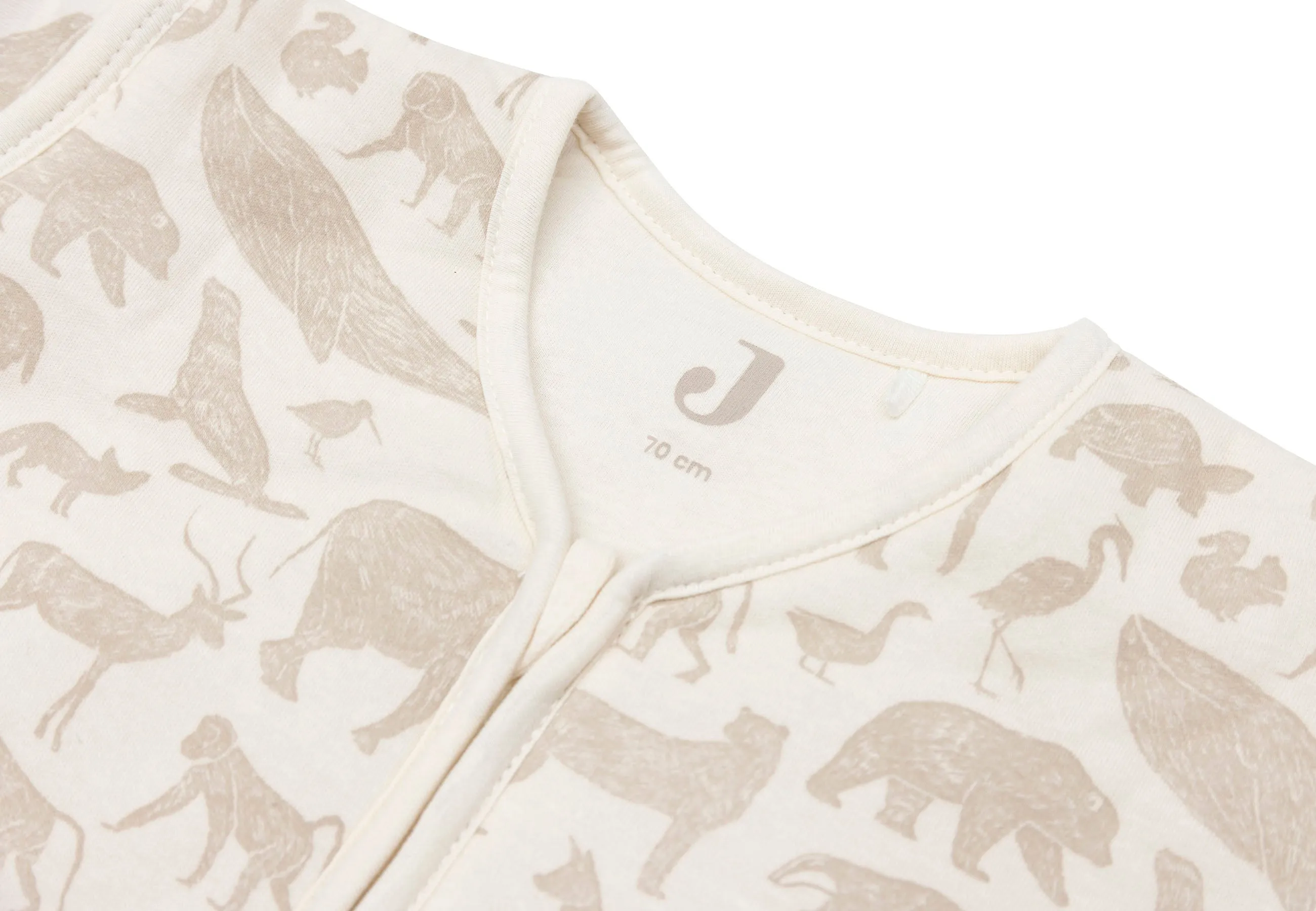 Baby Slaapzak met Afritsbare Mouw 70cm Animals - Nougat
