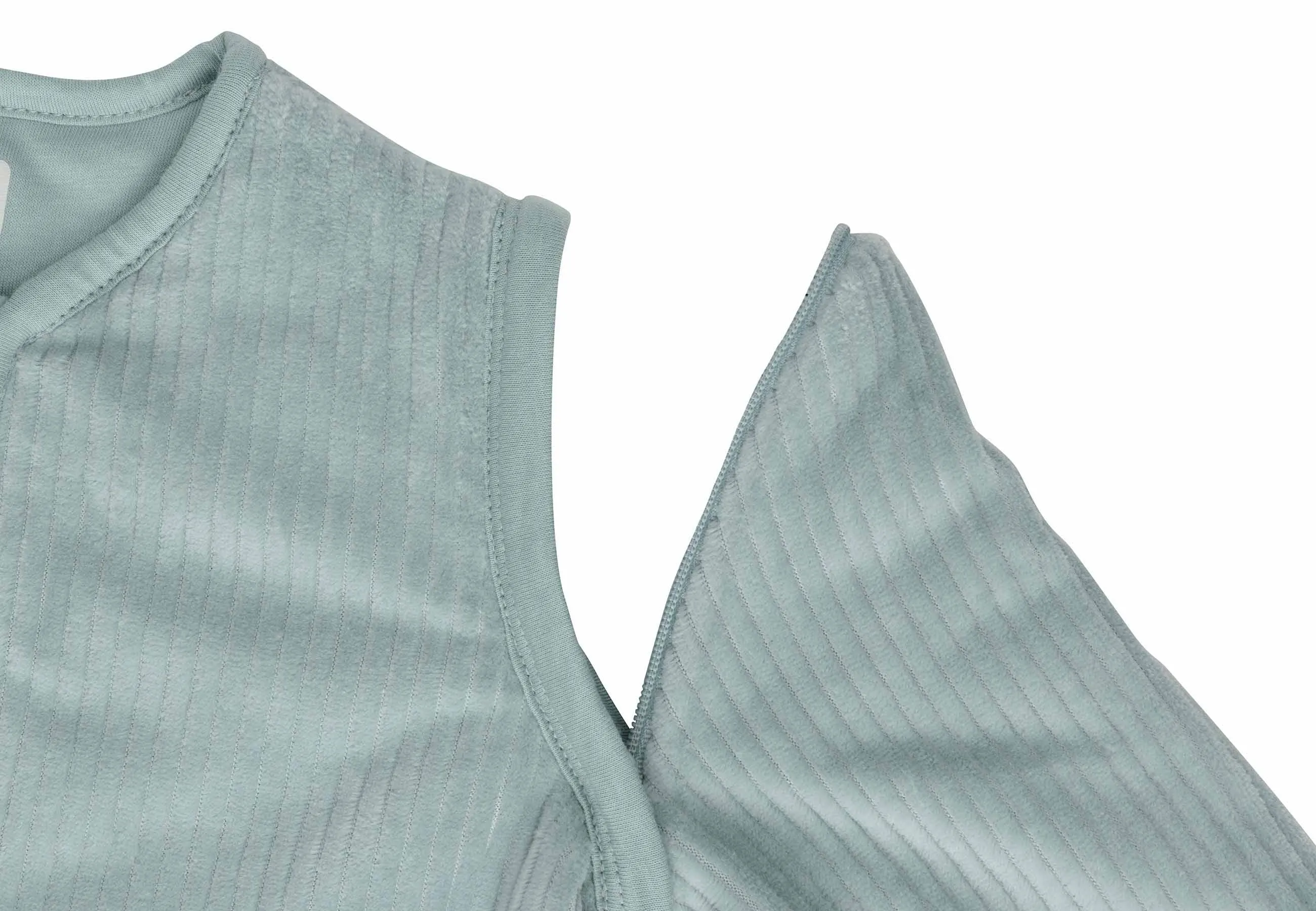 Baby Slaapzak Met Afritsbare Mouw 90cm Rib - Sea Green