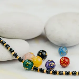 Black Bead Buddhist Tibetan Prayer Monk OM Mantra Chanting Nazaria Bracelet