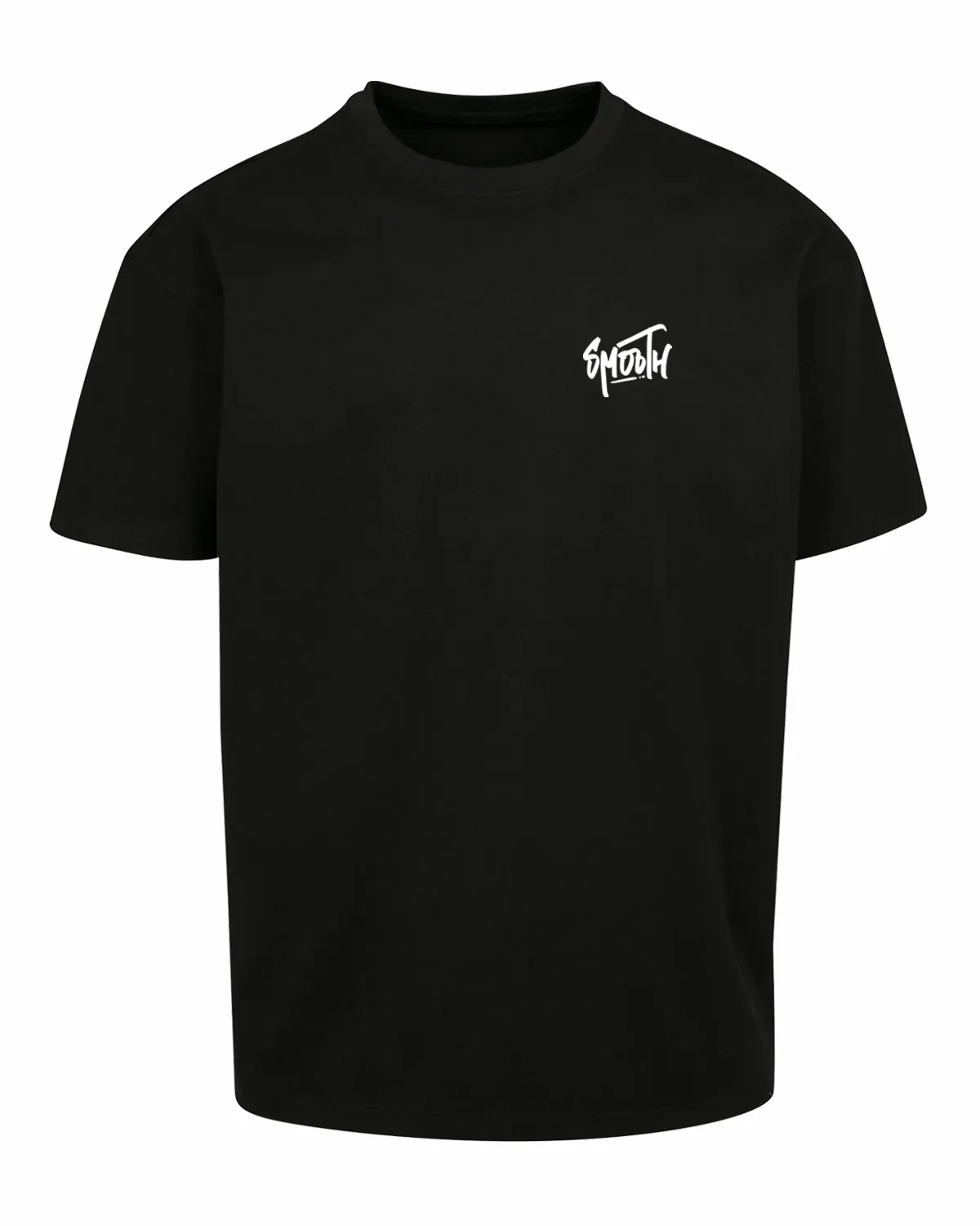 Black Heavy T / Dainty White Front Back Women