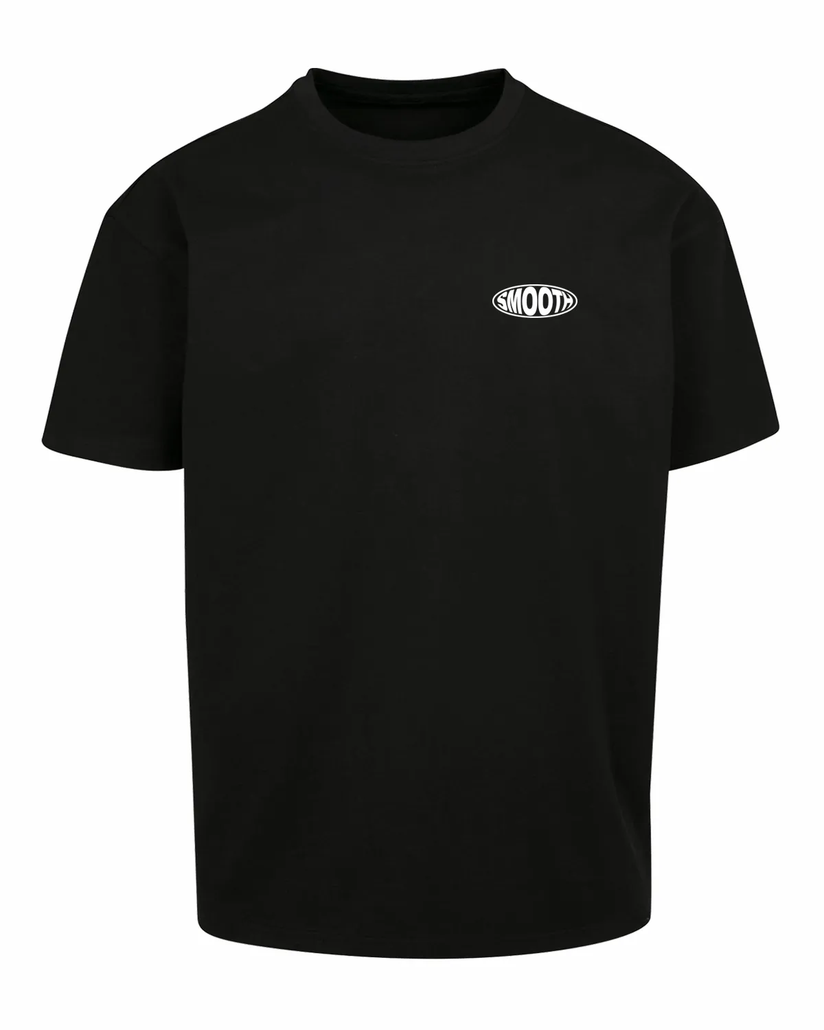 Black Heavy T / Oval White Front Back Men