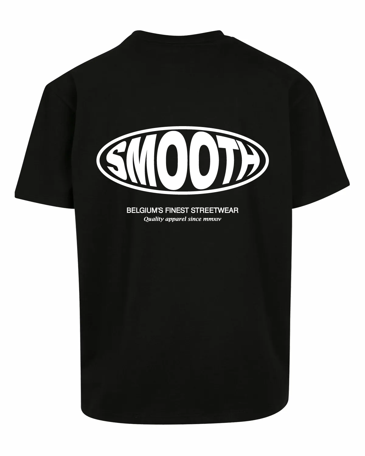 Black Heavy T / Oval White Front Back Men