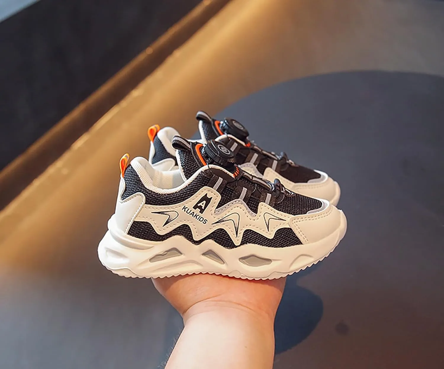 Boys Sneakers Running Shoes for Kids with Versatile Rotating Buttons and Knobs Perfect for Active Play and