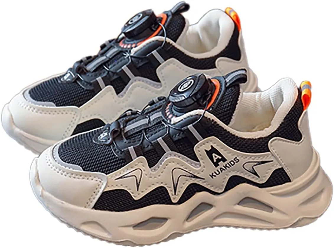 Boys Sneakers Running Shoes for Kids with Versatile Rotating Buttons and Knobs Perfect for Active Play and