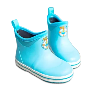 Buoy Children's Turquoise Rubber Slip On Deck Boots BB107