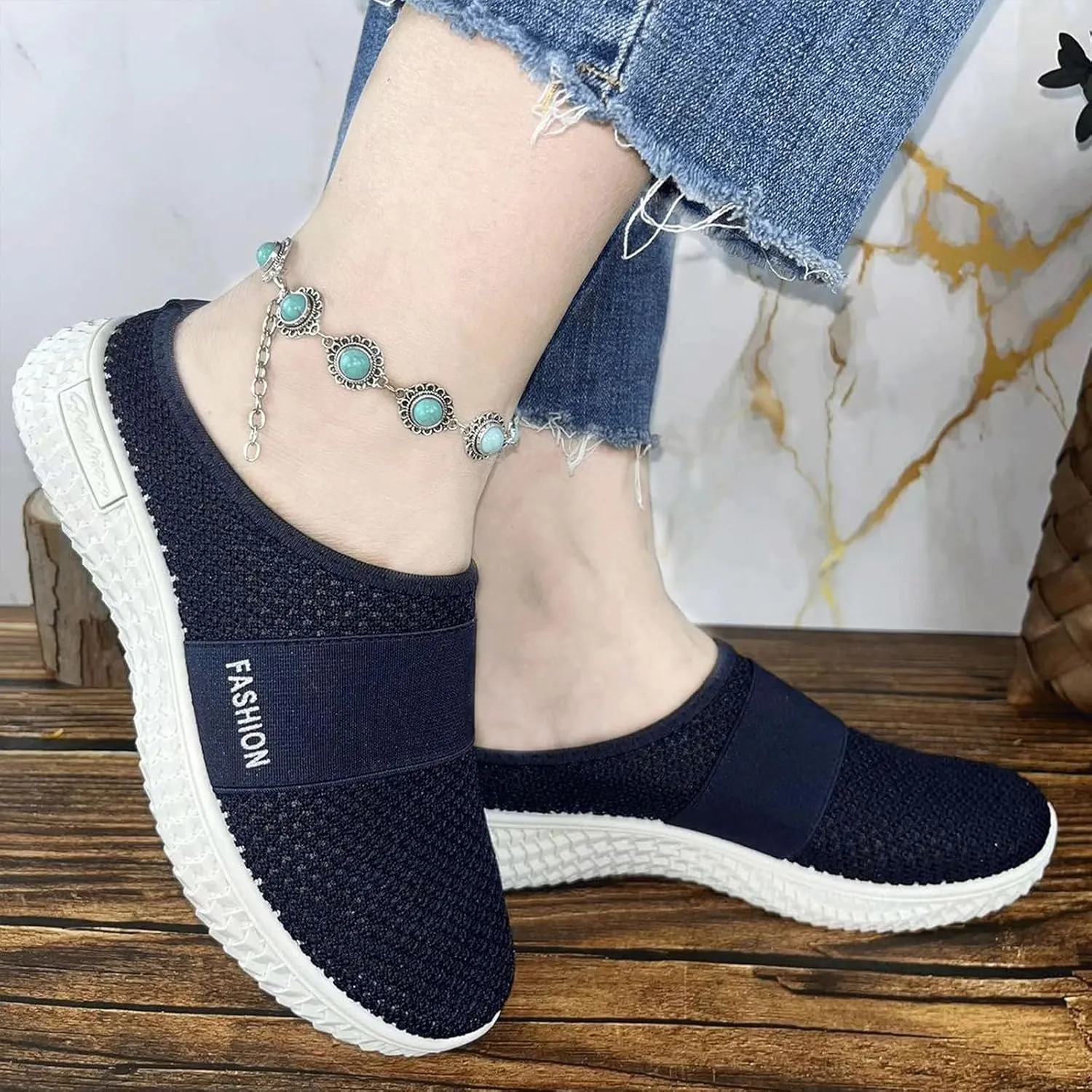 Canbebig Mules Clogs for Women Backless Walking Sneakers Garden Clogs Shoes Casual Slipper Breathable Slip-Ons Walking Sandals Air Cushion Platform Mesh Mules