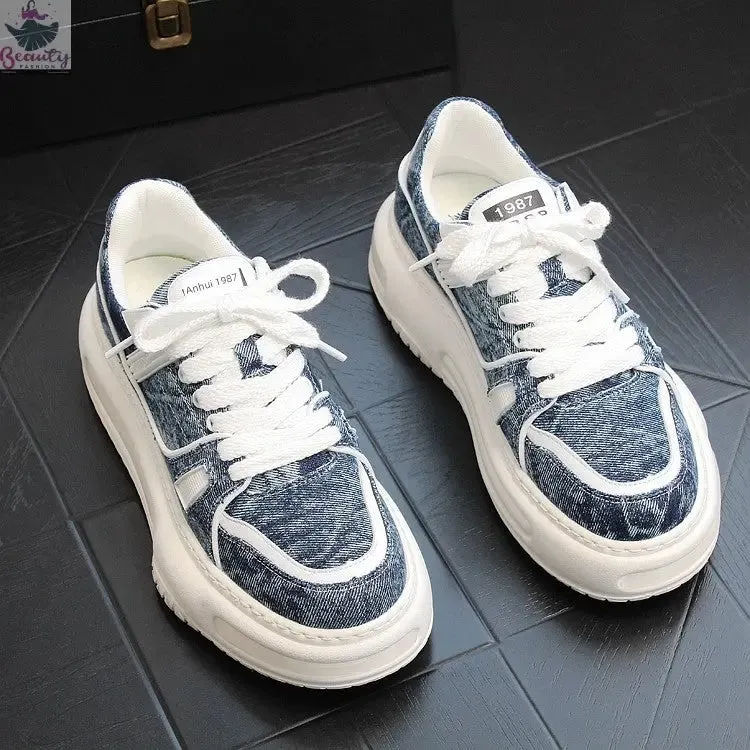 Casual Shoes Summer New Arrival Platform Men's Shoes Fashion Versatile Denim