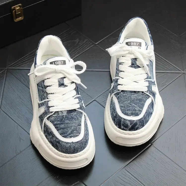 Casual Shoes Summer New Arrival Platform Men's Shoes Fashion Versatile Denim