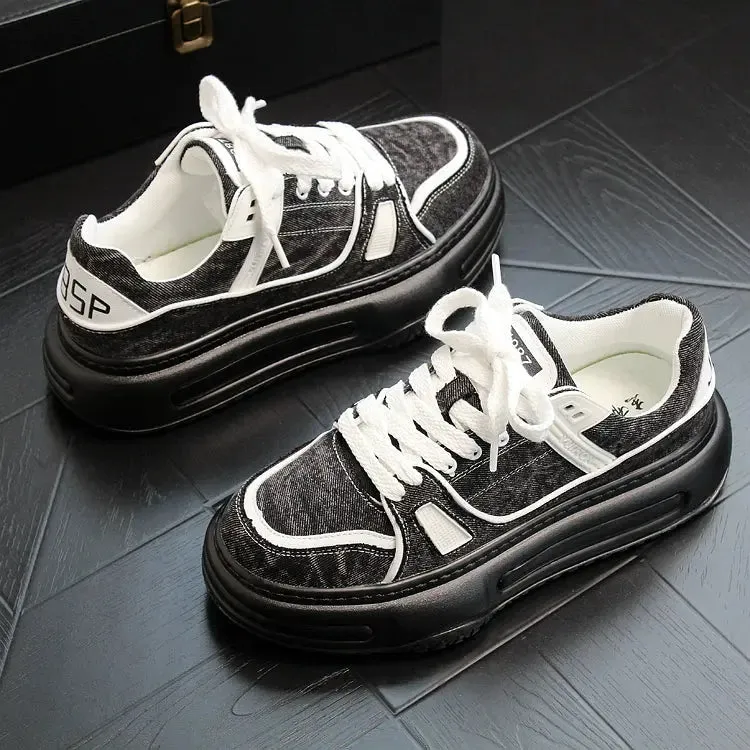 Casual Shoes Summer New Arrival Platform Men's Shoes Fashion Versatile Denim