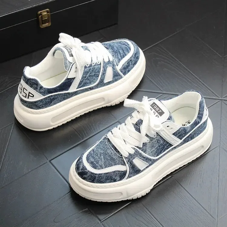 Casual Shoes Summer New Arrival Platform Men's Shoes Fashion Versatile Denim