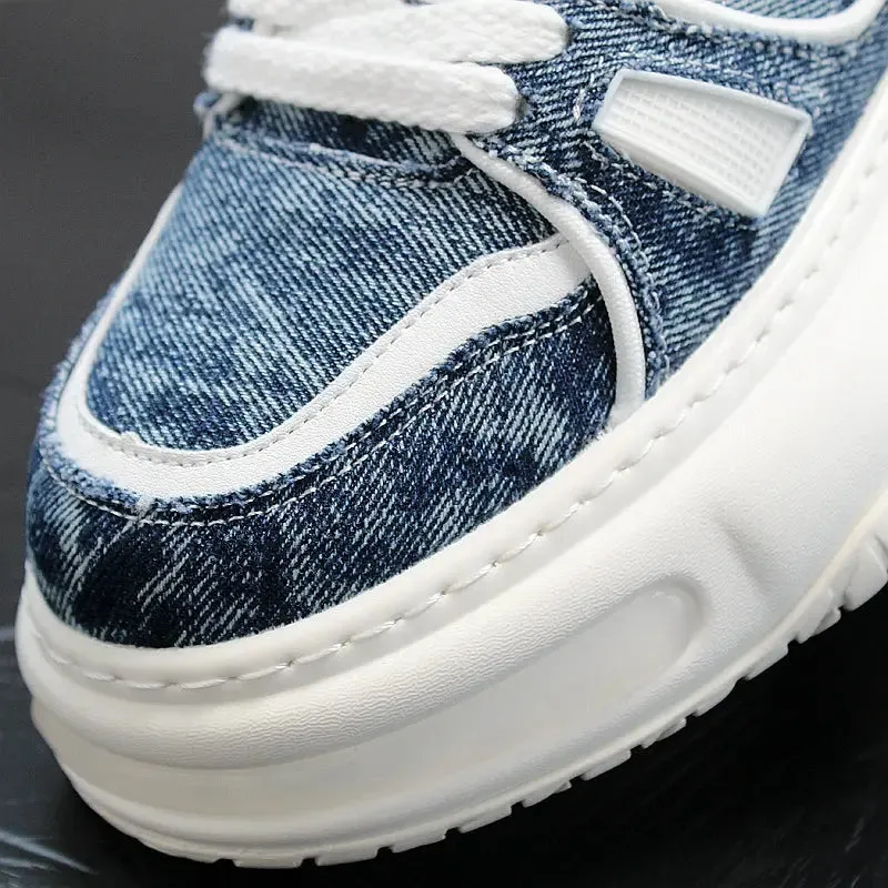 Casual Shoes Summer New Arrival Platform Men's Shoes Fashion Versatile Denim