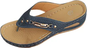 Cathalem Summer Sandals for Women 2024 Slip-On Summer Beach Comfortable Low Top Walking Shoes Outdoor Fashion Slide Sandals