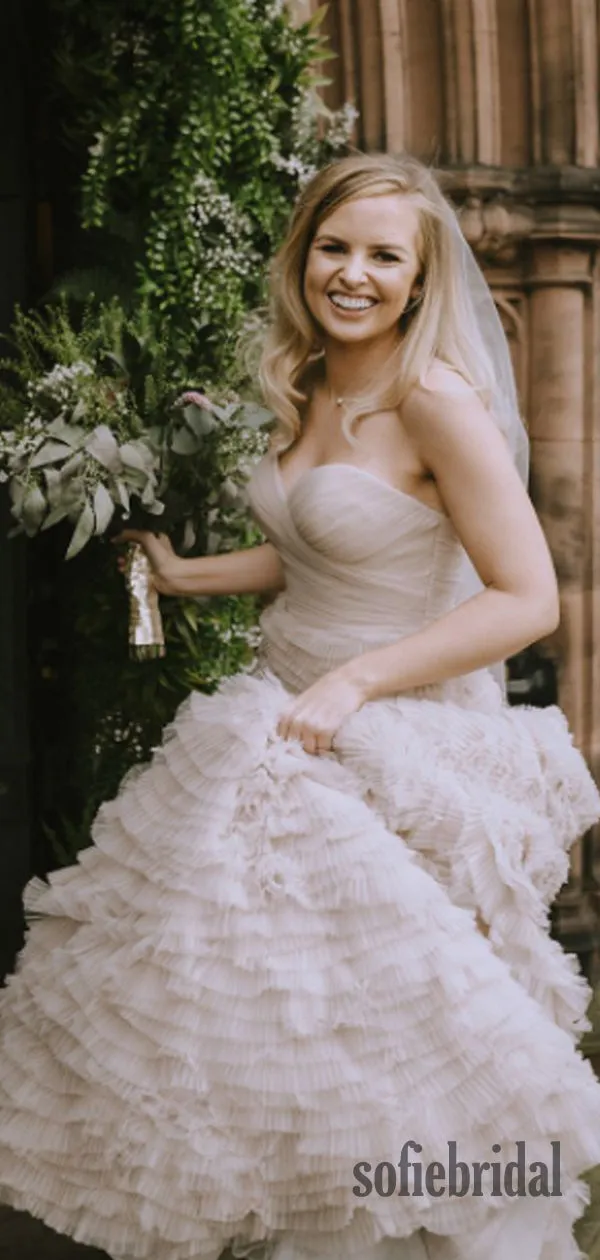 Cheap Straight Lace A-line Long Wedding Dresses Online,SFWD0029