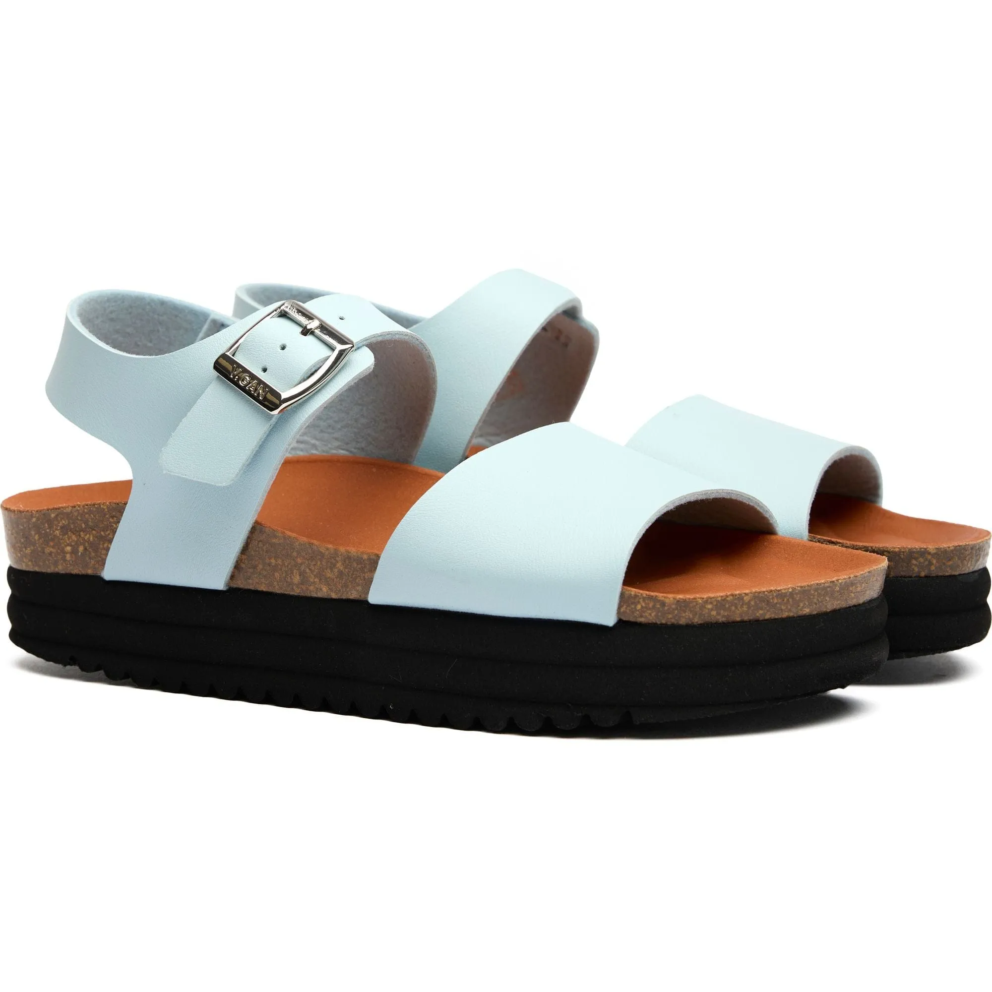 Clove Women's Vegan Flatform Sandals | Light Blue