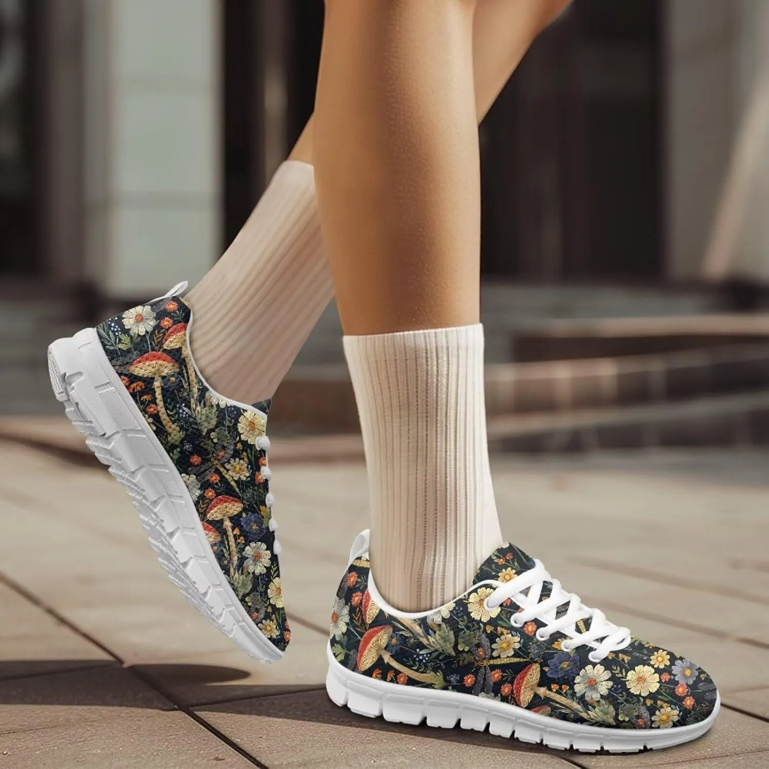Comfortable Womens Running Shoes Fashion Sneakers Breathable Tennis Shoes