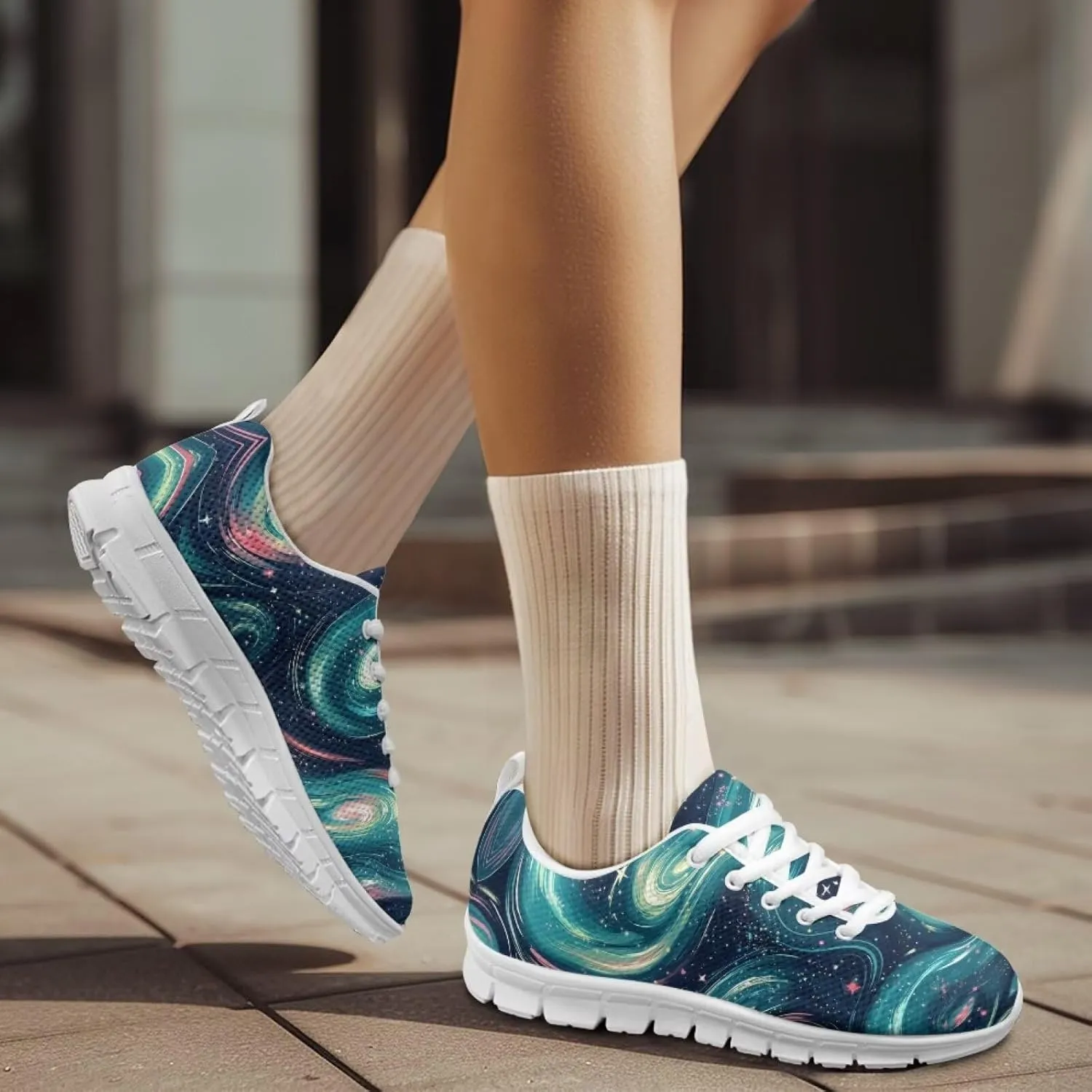 Comfortable Womens Running Shoes Fashion Sneakers Breathable Tennis Shoes