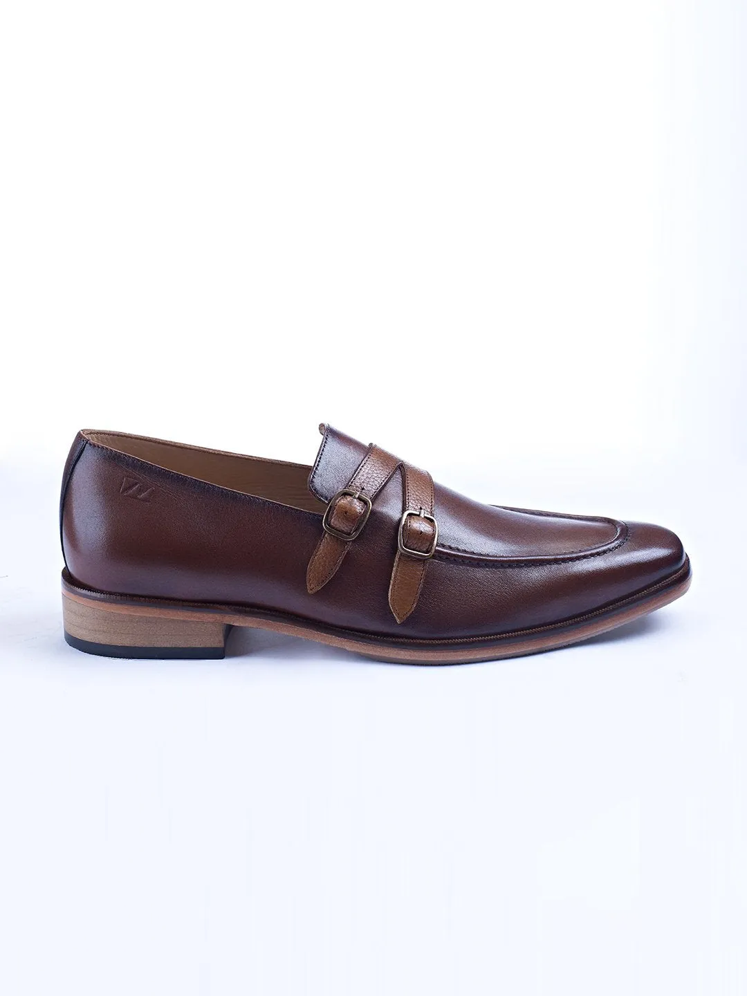 Double Buckle Monk Shoes