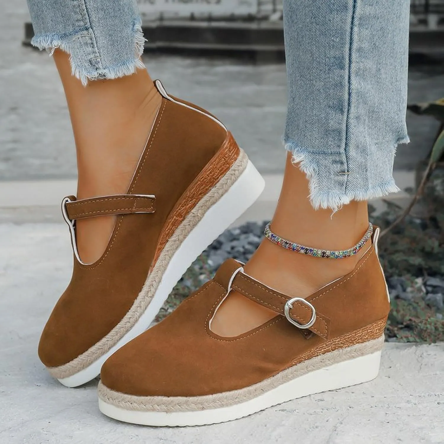 Fashionable Casual Women's Toe Toe High Heeled Solid Color Printed Comfortable Casual Sandals Mens Strip Shoes