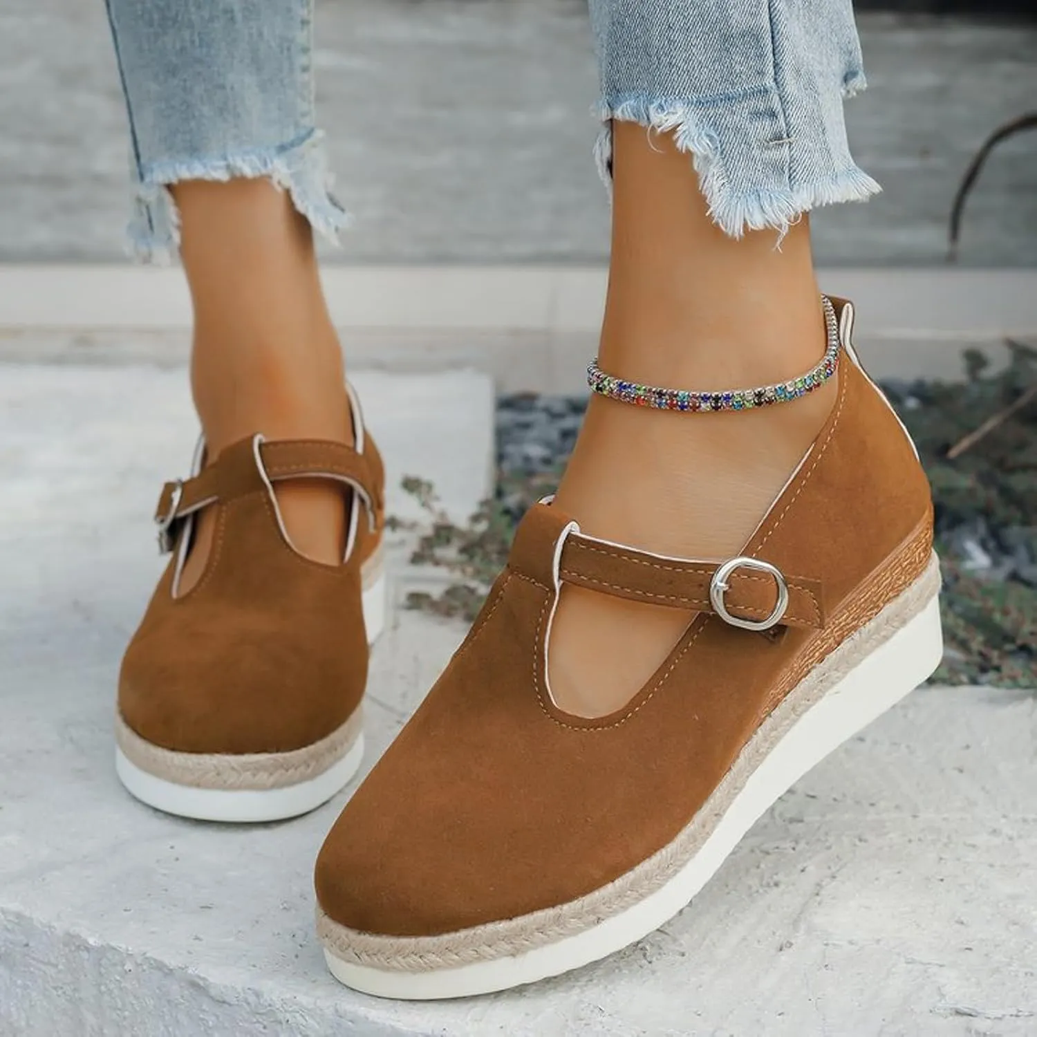 Fashionable Casual Women's Toe Toe High Heeled Solid Color Printed Comfortable Casual Sandals Mens Strip Shoes