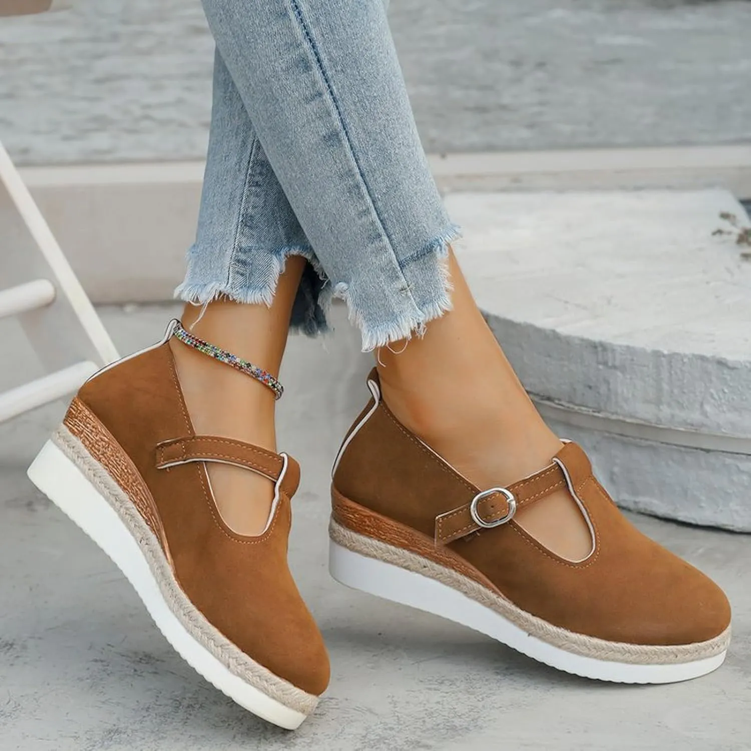 Fashionable Casual Women's Toe Toe High Heeled Solid Color Printed Comfortable Casual Sandals Mens Strip Shoes