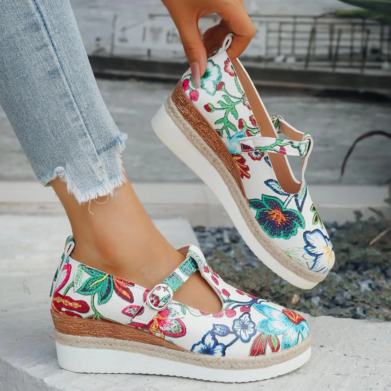 Fashionable Casual Women's Toe Toe High Heeled Solid Color Printed Comfortable Casual Sandals Mens Summer High Heel