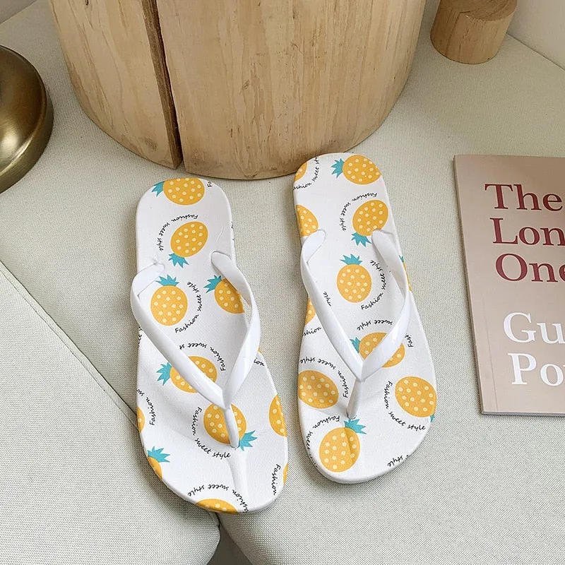 Fruit Print Design Most Comfortable Flip Flops