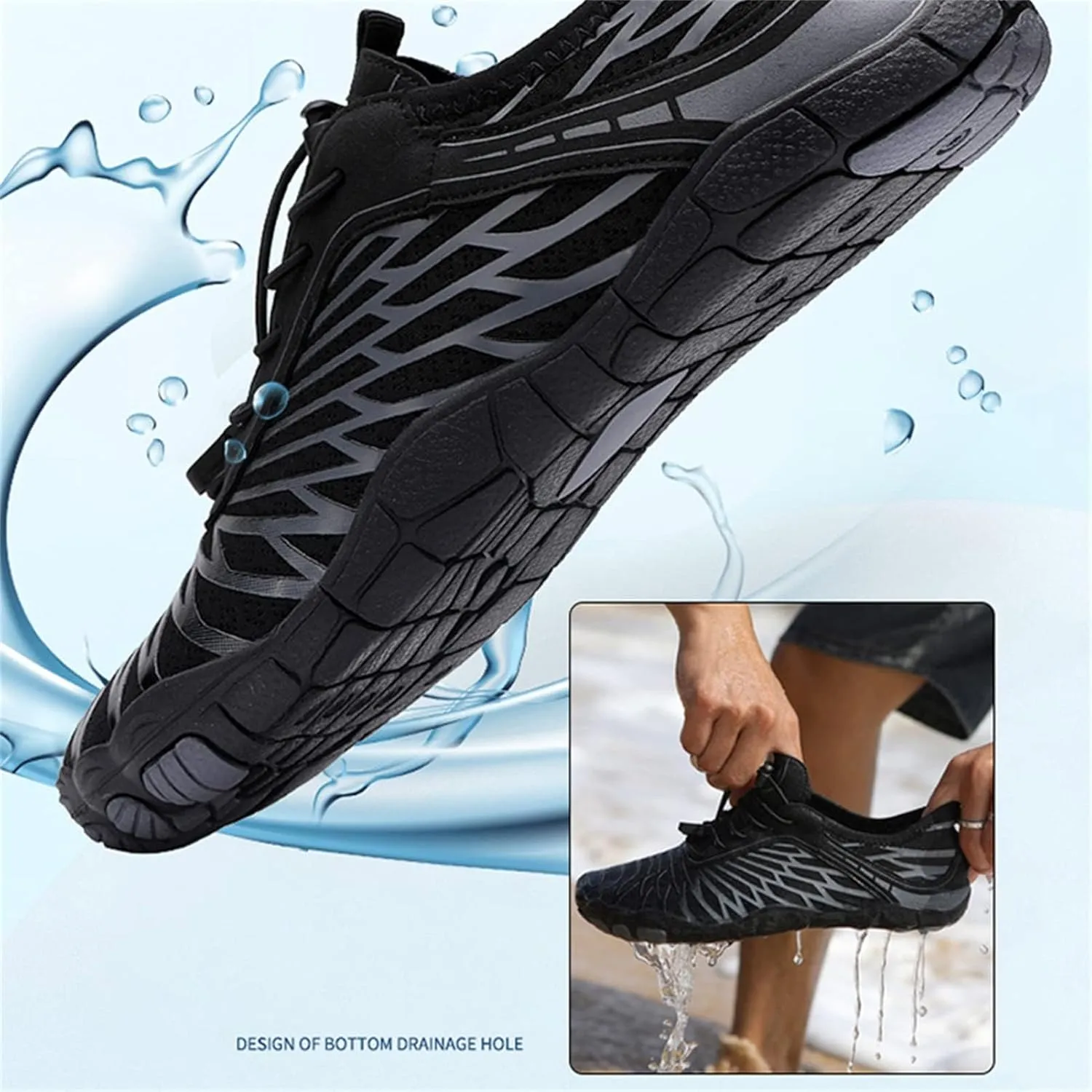 Hike Barefoot Shoes Womens Mens,Pro Barefoot Shoe with Wide Toe Box, Healthy&Non-Slip Breathable Water Shoes Waterproof Trail Running Sneakers Quick Drying Athletic Sneaker Beach Hiking Footwear