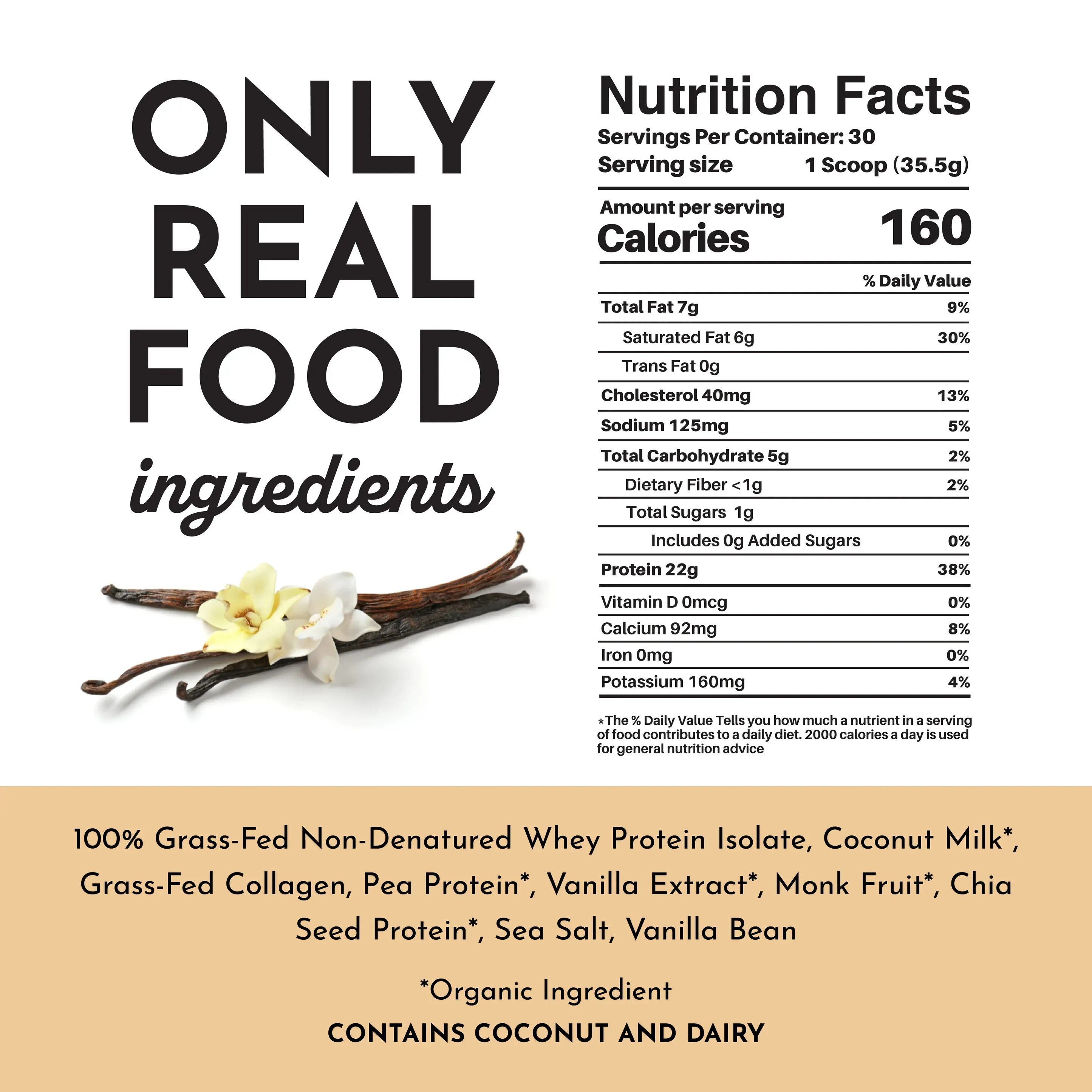 Just Ingredients French Vanilla Protein Powder