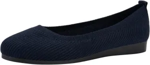 Ladies Fashion Solid Color Breathable Knitting Round Head Flat Comfortable Casual Single Casual Womens Shoes Slip on