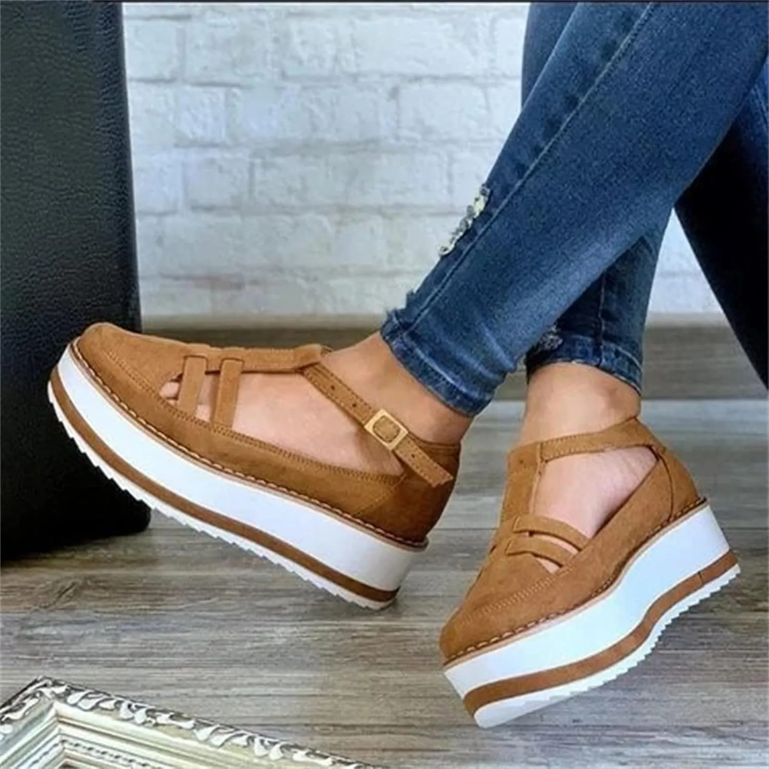 Ladmiple Sneakers For Women Walking Shoes Slip On Comfort Dressy Casual Summer Fashion Non Slip Platform Flats Loafers