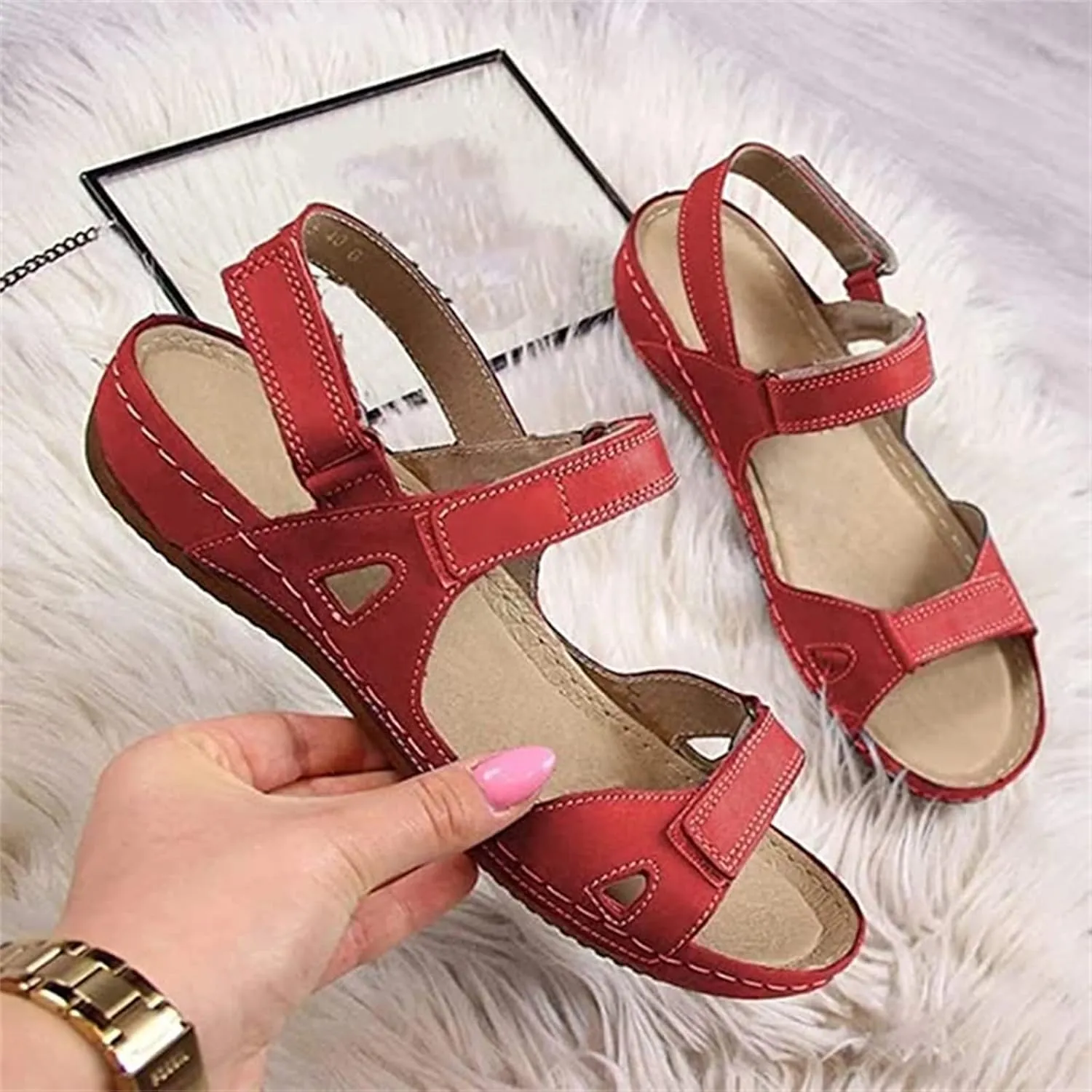 Ladmiple Summer Sandals for Women 2023 Wedge Platform Flip Flops Breathable Open Toe Dressy Comfort Orthopedic Sandals