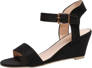 Ladmiple Wedge Sandals for Women,2023 Comfy Slip-On Sandal Summer Casual Beach Shoes Open Toe Dressy Espadrille Platform