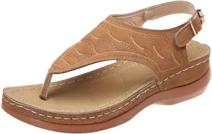Ladmiple Womens Sandal Dressy 2023 Comfortable Summer Flip Flop with Arch Support Beach Roman Open Toe Orthopedic Sandal
