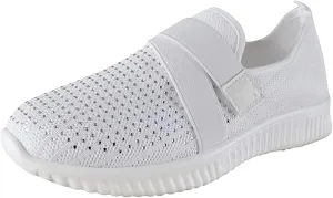 Ladmiple Womens Tennis Shoes Slip on Walking Sock Shoes Comfort Breathable Non-Slip Mesh Casual Fashion Running Sneakers