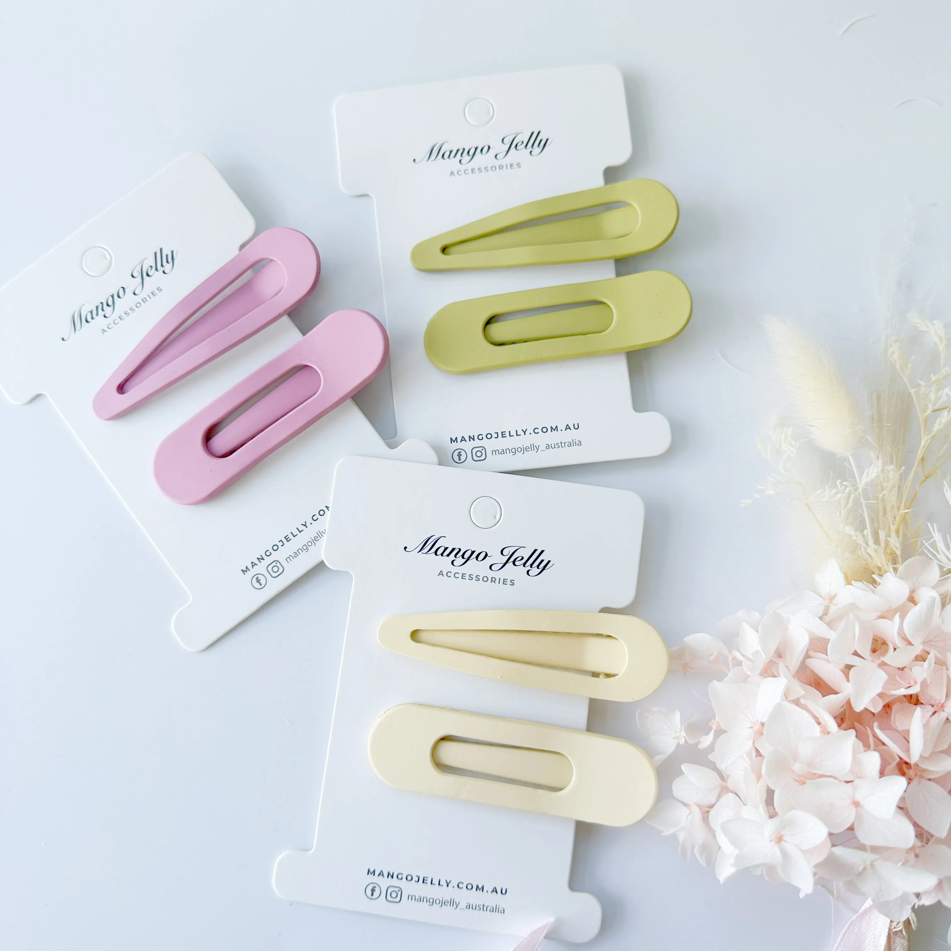 Large pastel coated alligator clips - Teal