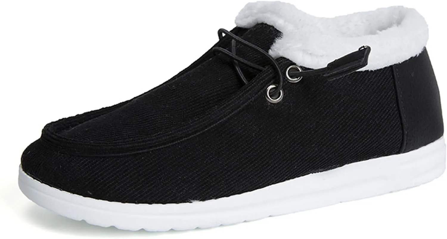 Lausiuoe Cute Winter Boots For Women Fashion Snow Boots Warm Casual Trendy Comfortable Slip On Fur Lined Fuzzy Loafers Shoes