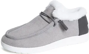 Lausiuoe Cute Winter Boots For Women Fashion Snow Boots Warm Casual Trendy Comfortable Slip On Fur Lined Fuzzy Loafers Shoes