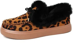 Lausiuoe Winter Fashion Boots For Women 2024 Snow Boots Winter Shoes with Fur Lined Warm Slip On Casual Fuzzy Ankle Booties