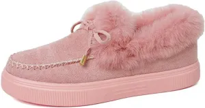 Lausiuoe Winter Fashion Boots For Women 2024 Snow Boots Winter Shoes with Fur Lined Warm Slip On Casual Fuzzy Ankle Booties
