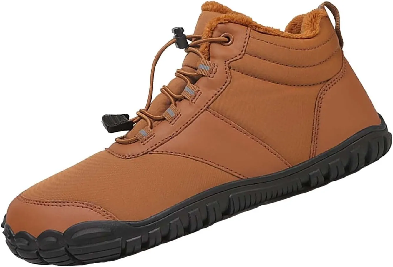 Men Work Boots Waterproof Hiking Sneakers Comfortable Warm Women's Working Shoes Insulated Waterproof Outdoor Shoes Leather Comfortable Hike Grounded Footwear