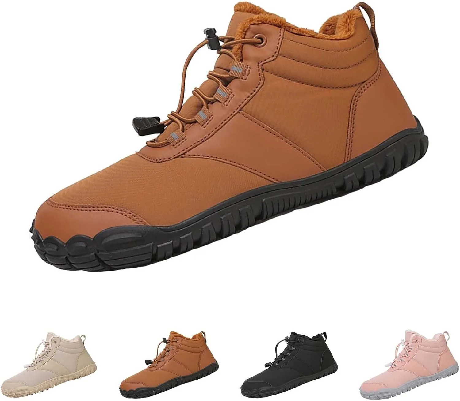 Men Work Boots Waterproof Hiking Sneakers Comfortable Warm Women's Working Shoes Insulated Waterproof Outdoor Shoes Leather Comfortable Hike Grounded Footwear