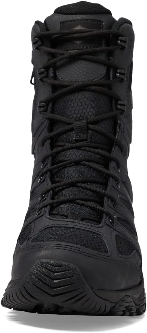 Merrell Mens Moab 3 8 Zip Tactical Waterproof Boots, Durable & Comfortable Coated Leather Combat Hiking Shoes