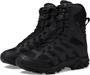 Merrell Mens Moab 3 8 Zip Tactical Waterproof Boots, Durable & Comfortable Coated Leather Combat Hiking Shoes