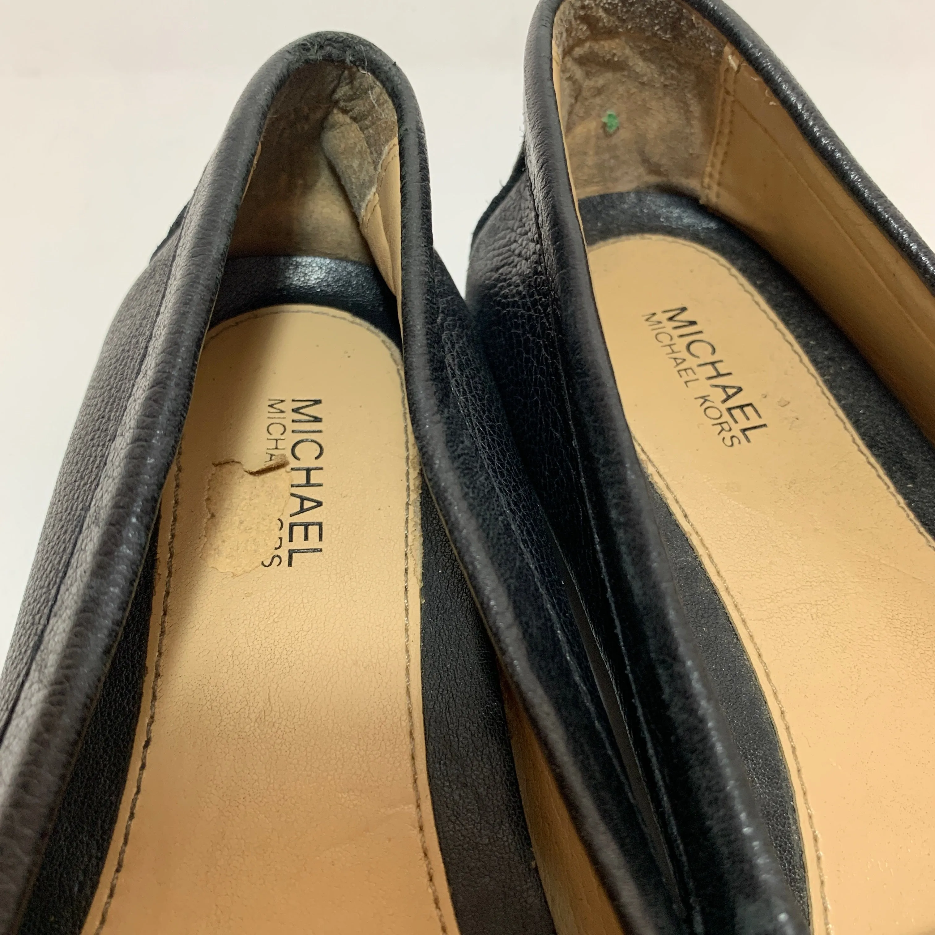 Michael Kors Black Leather Loafers | Pre Loved |