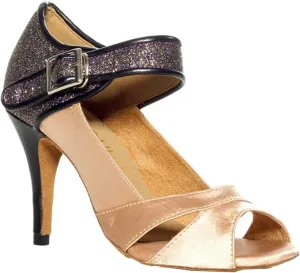 Minishion Women's TH011 Single Strap Satin Wedding Ballroom Latin Taogo Dance Sandals