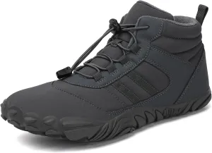 Mnplciea Barefoot Shoe Men Women Minimalist Trail Running Barefoot Sneakers Waterproof Hi-top Hiking Boots Wide Toe Box Cross Training Shoes Zero Drop Sole